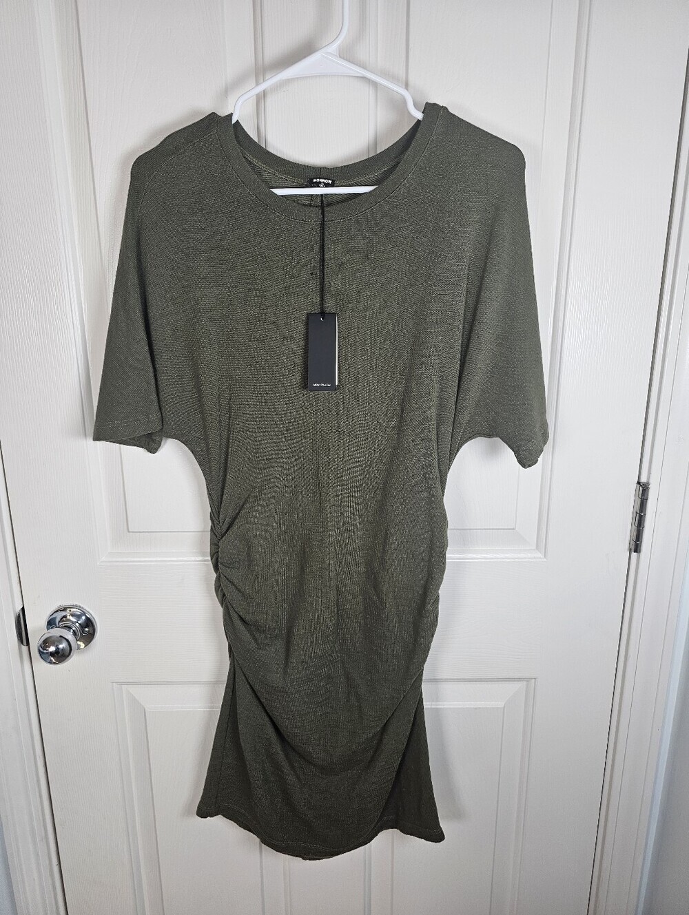 Monrow NWT Green Shirt Cotton Dress Size M
